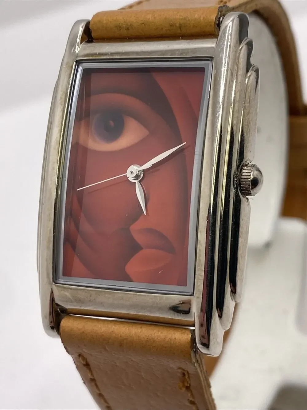 Vintage Womens Art Abstract Art Watch Works New Battery